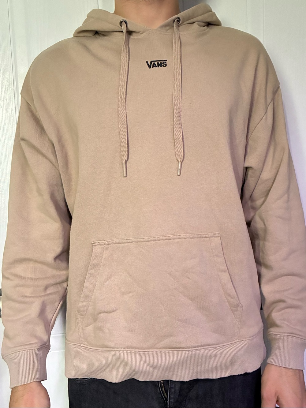 Vans Tan Pullover Hoodie with Small Chest Logo